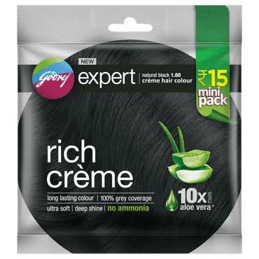 Godrej expert rich Cream mini @15 (natural black 1.00)